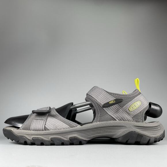 Keen Targhee III Men’s Size 12 Gray Leather Slip On Outdoor Hiking Sandal Casual - Picture 2 of 9